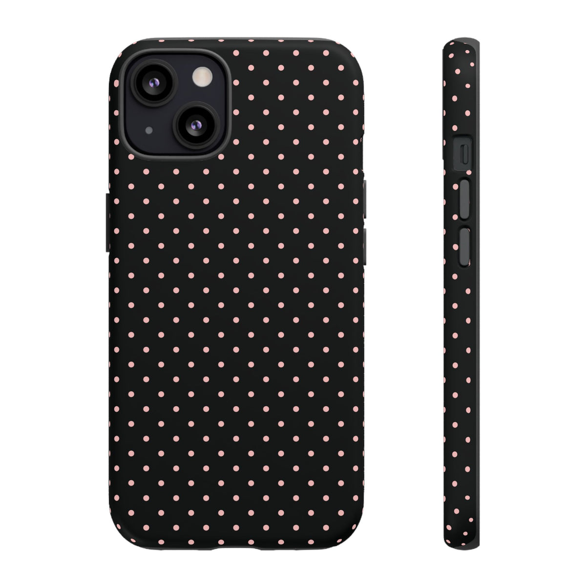 Polka Flirt | Pink & Black Polka Dot iPhone Case