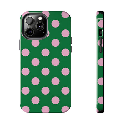 Dots | Green Polka Dot iPhone Case