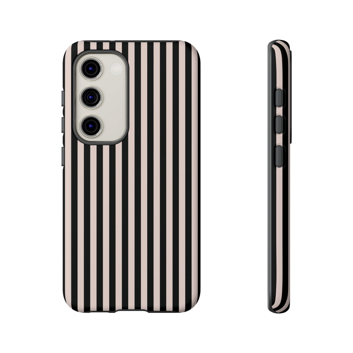 Stripe Tease | Pink & Black Striped Galaxy Case