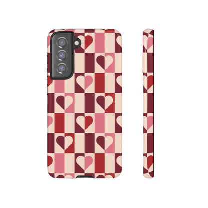 Funda Galaxy con corazones geométricos Devoted