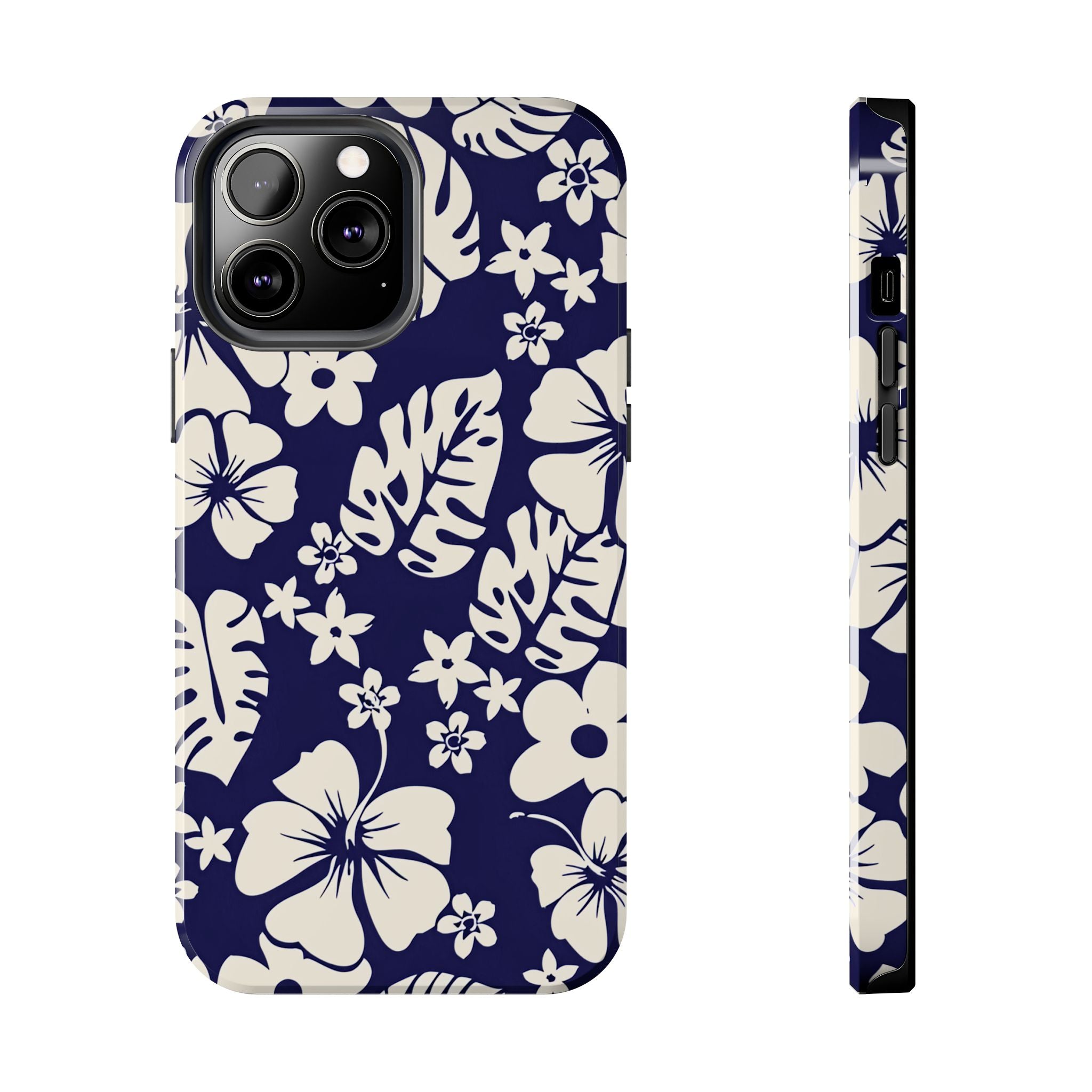 Tiki Beach Blue Floral iPhone Case
