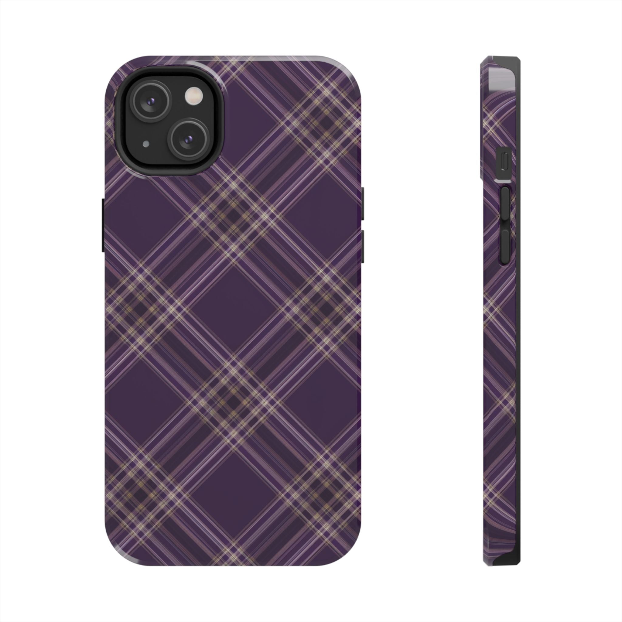 Plaid Prune | Coque iPhone Rétro