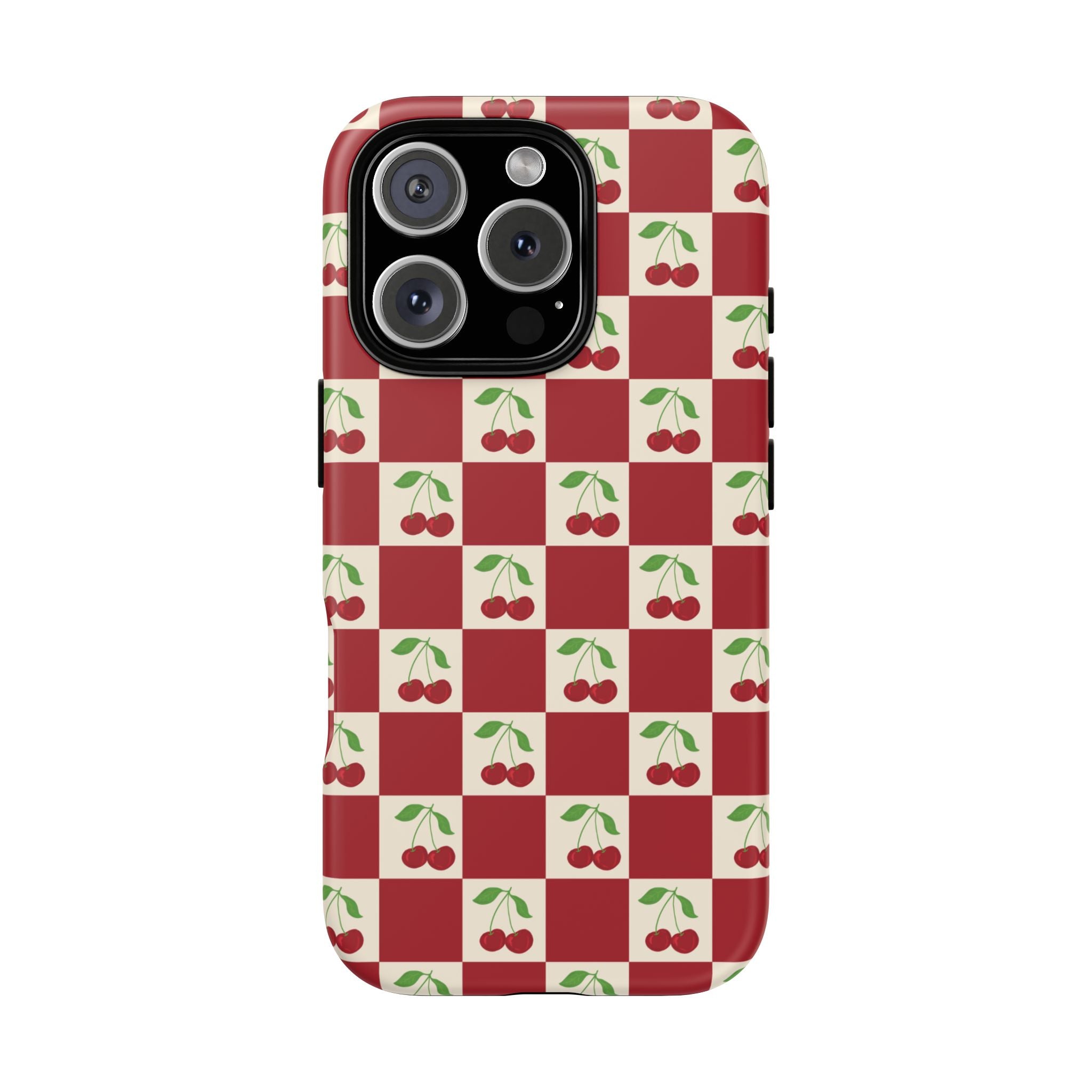 Cherry Check Phone Case