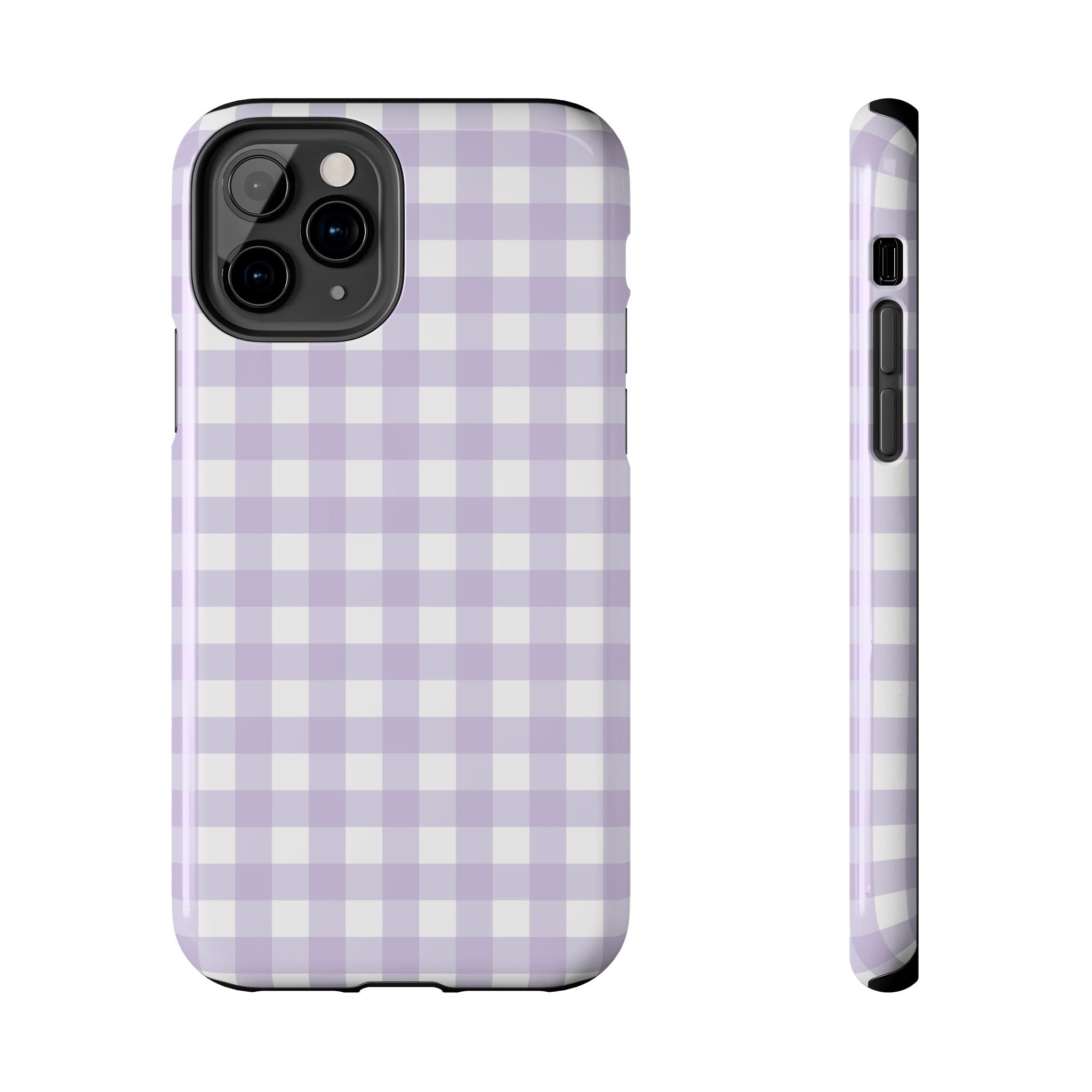 Purple Plaid Gingham Check iPhone Case