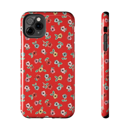 Tiny Blooms | Red Floral iPhone Case