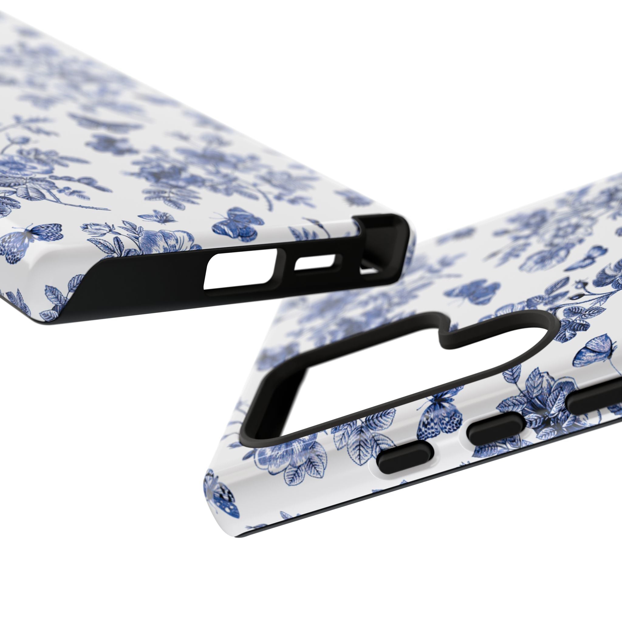 Butterfly Garden Blue Floral Galaxy Case