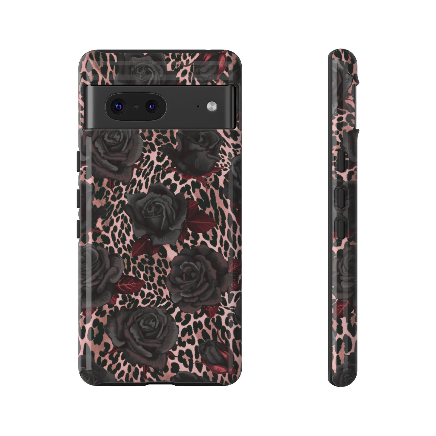 Midnight Rose | Pink Leopard Floral Case