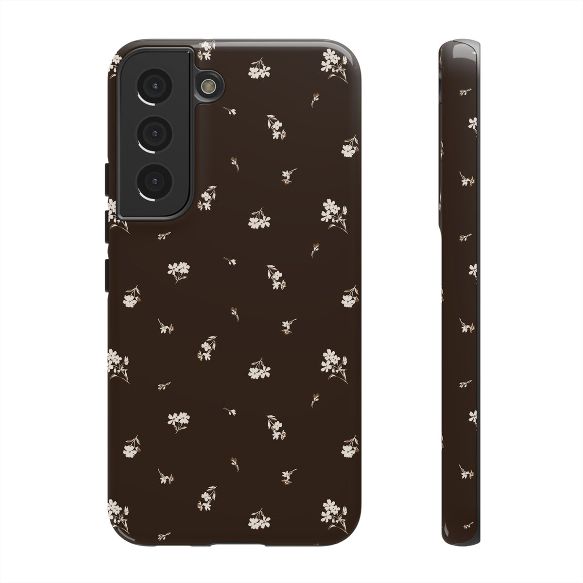 Sweet Nothings | Chocolate Brown Floral Galaxy Case