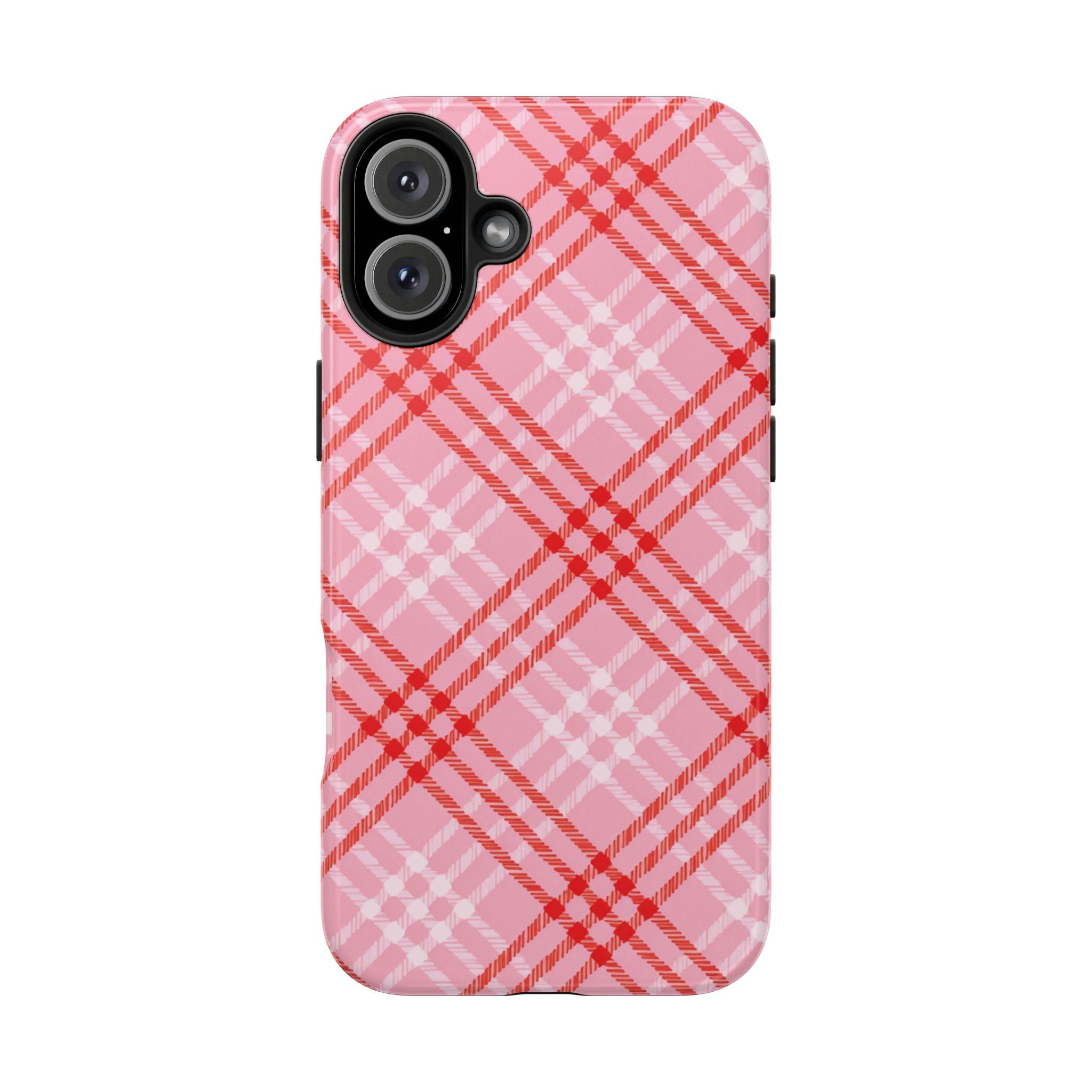 Chanelle Pink Plaid iPhone Case