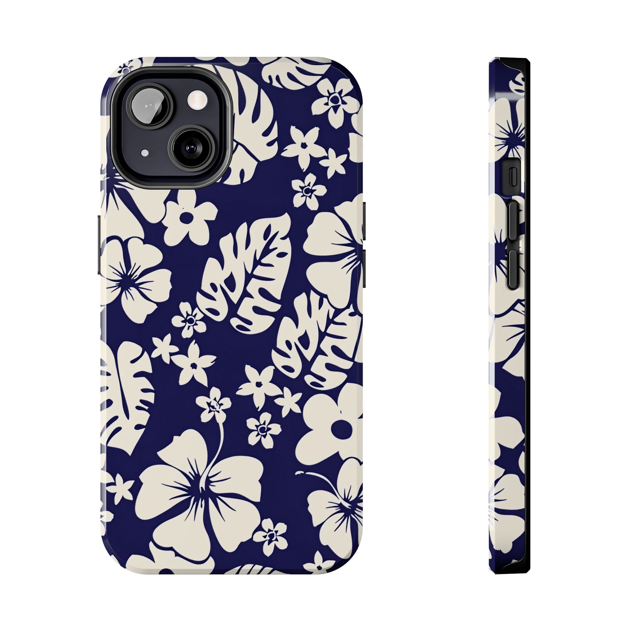 Tiki Beach Blue Floral iPhone Case