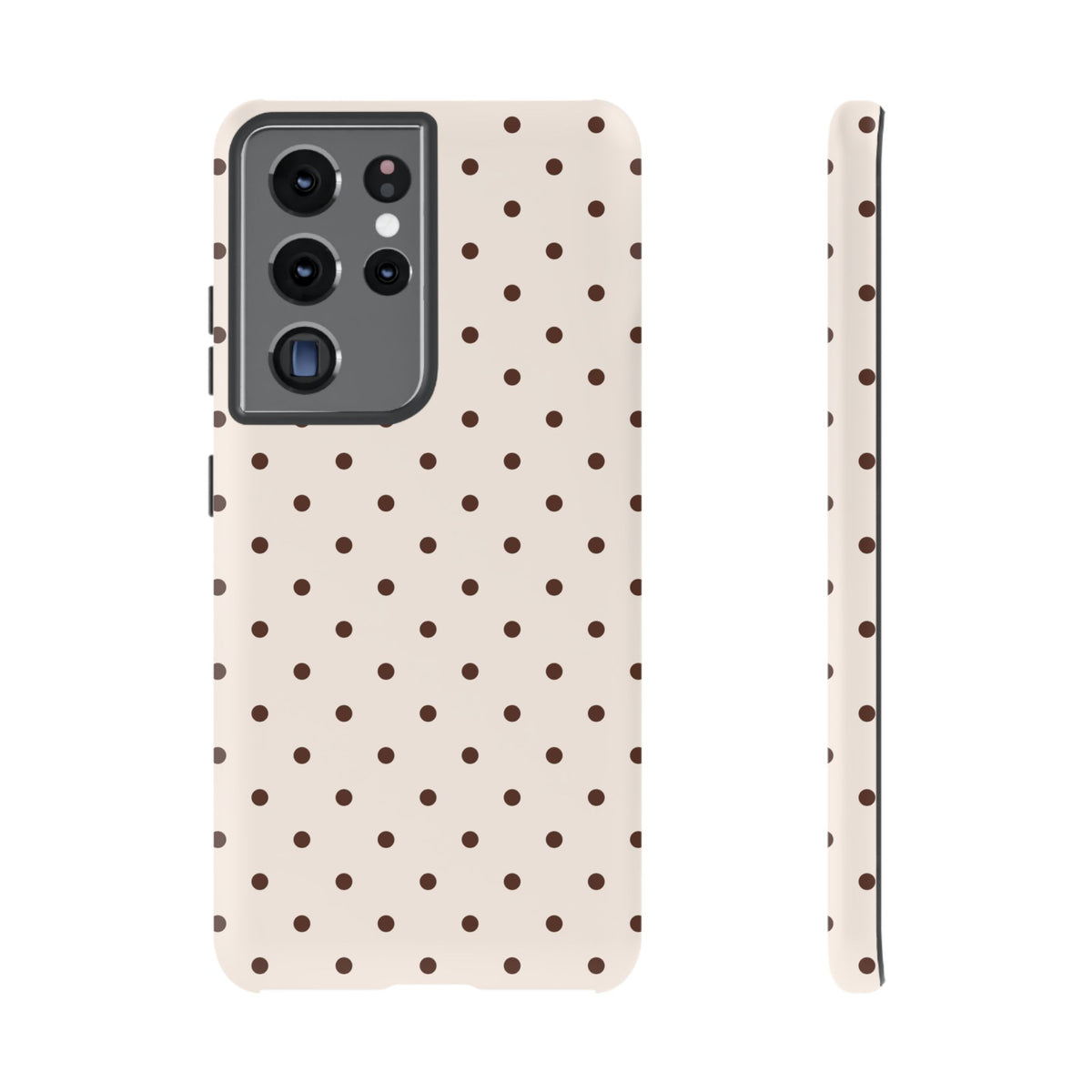 Vanilla Bean | Brown & Ivory Polka Dot Galaxy Case