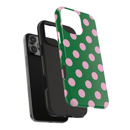 Dots | Green Polka Dot iPhone Case