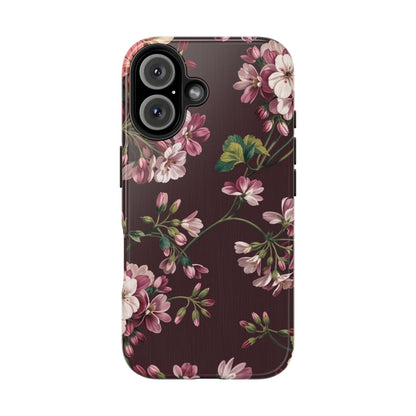 Flower Glam | Brown Floral iPhone Case