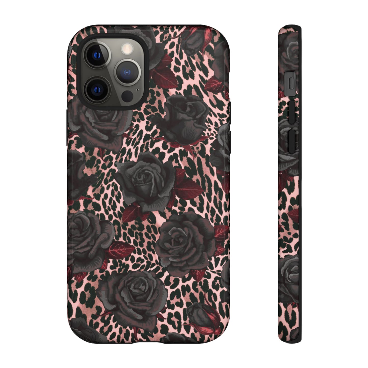 Midnight Rose | Pink Leopard Floral Case