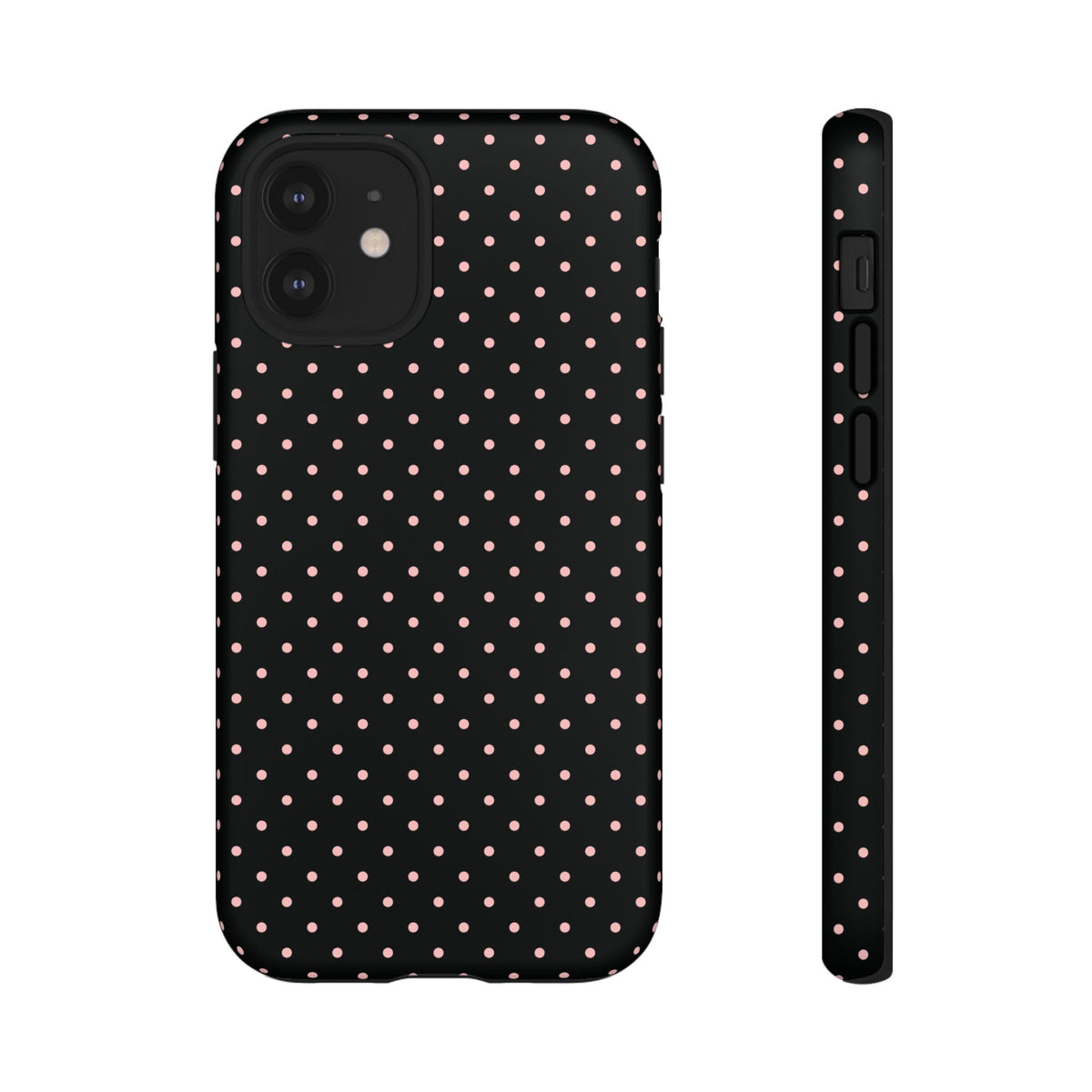 Polka Flirt | Pink & Black Polka Dot iPhone Case
