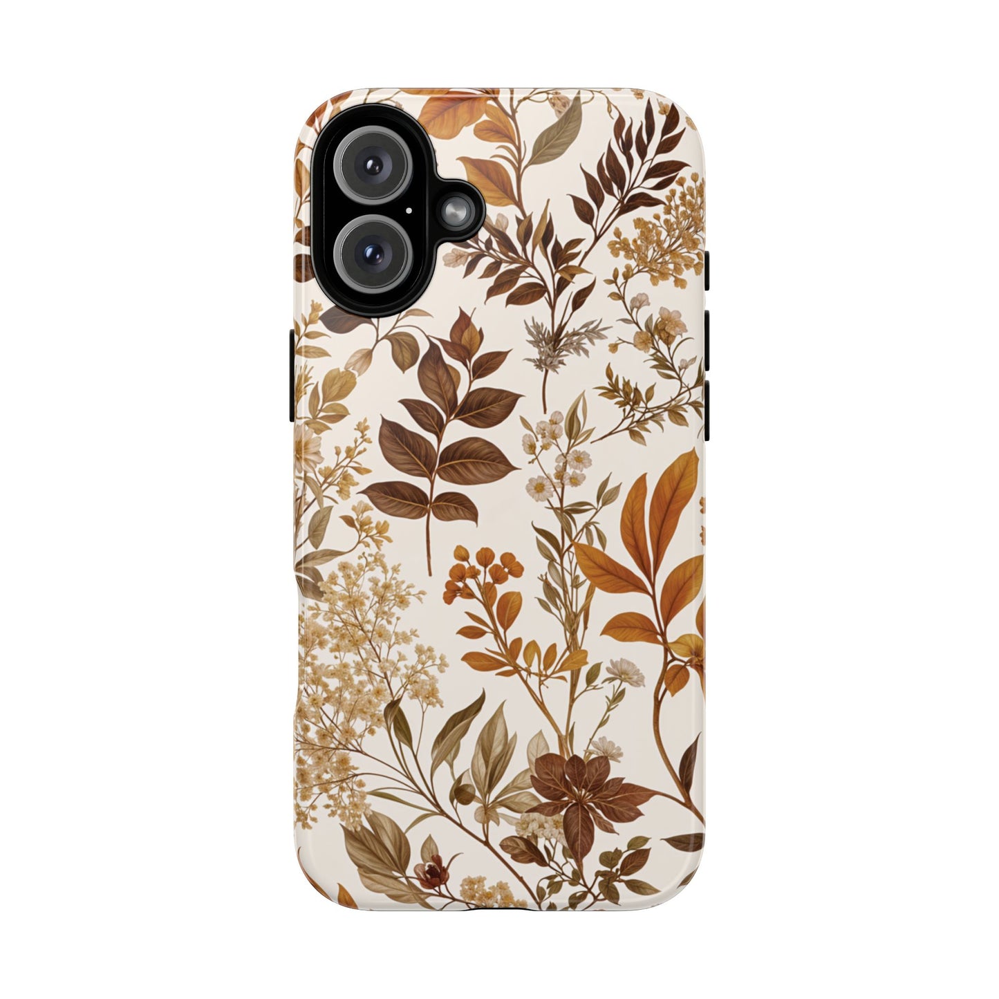 Funda para iPhone con motivos florales y botánicos otoñales