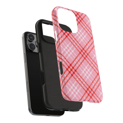 Chanelle | Pink Plaid iPhone Case