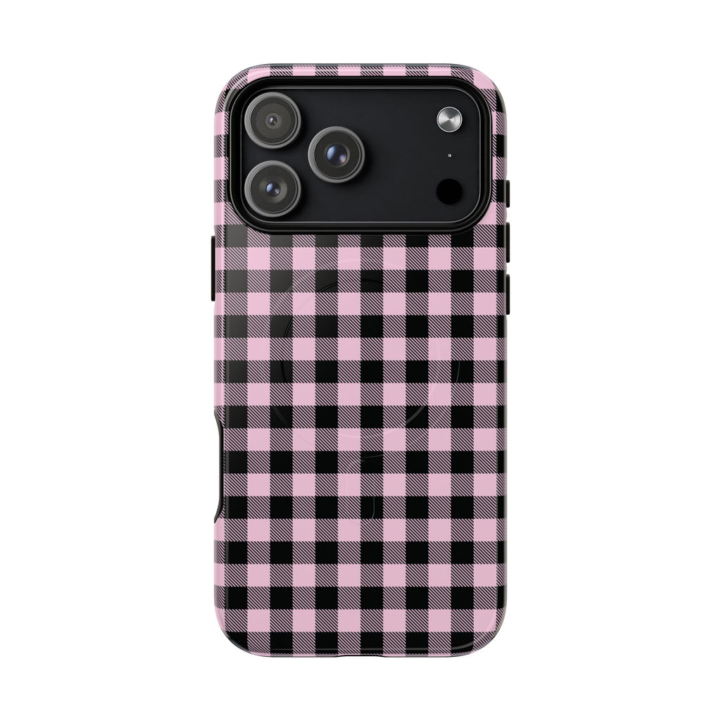 Pink Punk | Pink & Black Gingham MagSafe Case