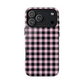 Pink Punk | Pink & Black Gingham MagSafe Case