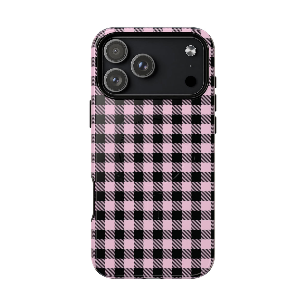 Pink Punk | Pink & Black Check MagSafe Case