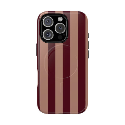 Tribeca | Burgundy Stripe MagSafe Case