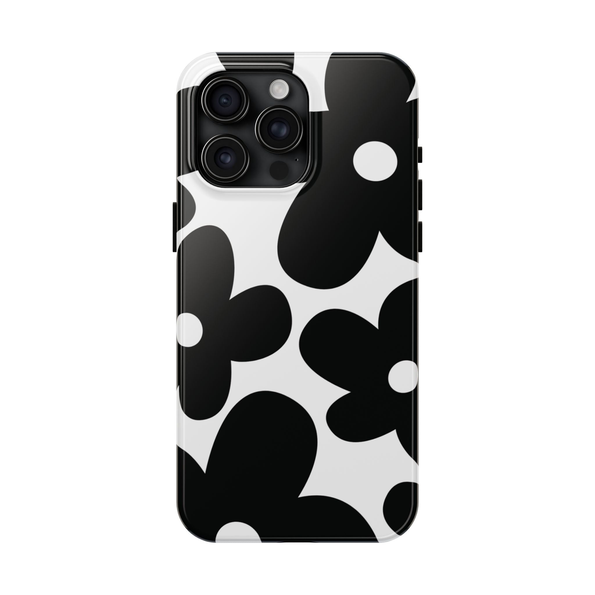 Y2K Daisy Black Flower iPhone Case