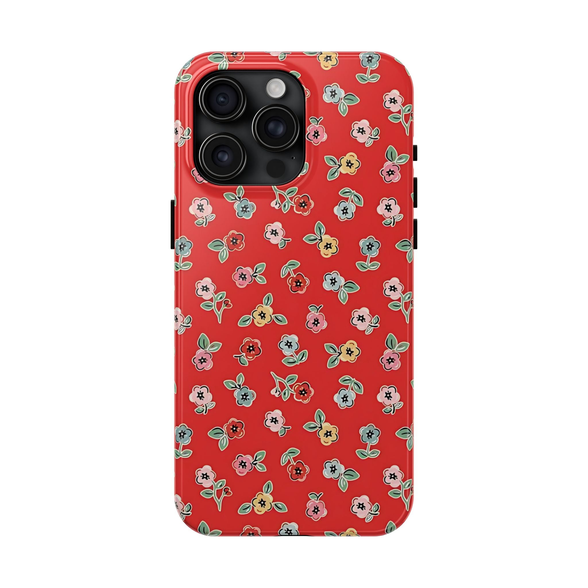 Funda para iPhone con diseño floral rojo Tiny Blooms