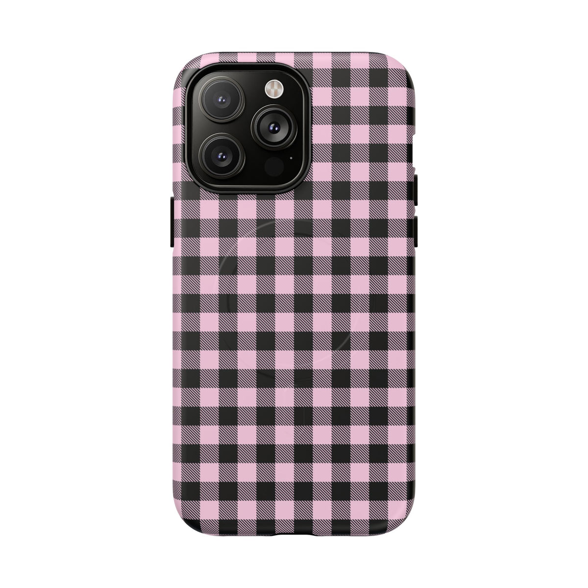 Pink Punk | Pink & Black Check MagSafe Case