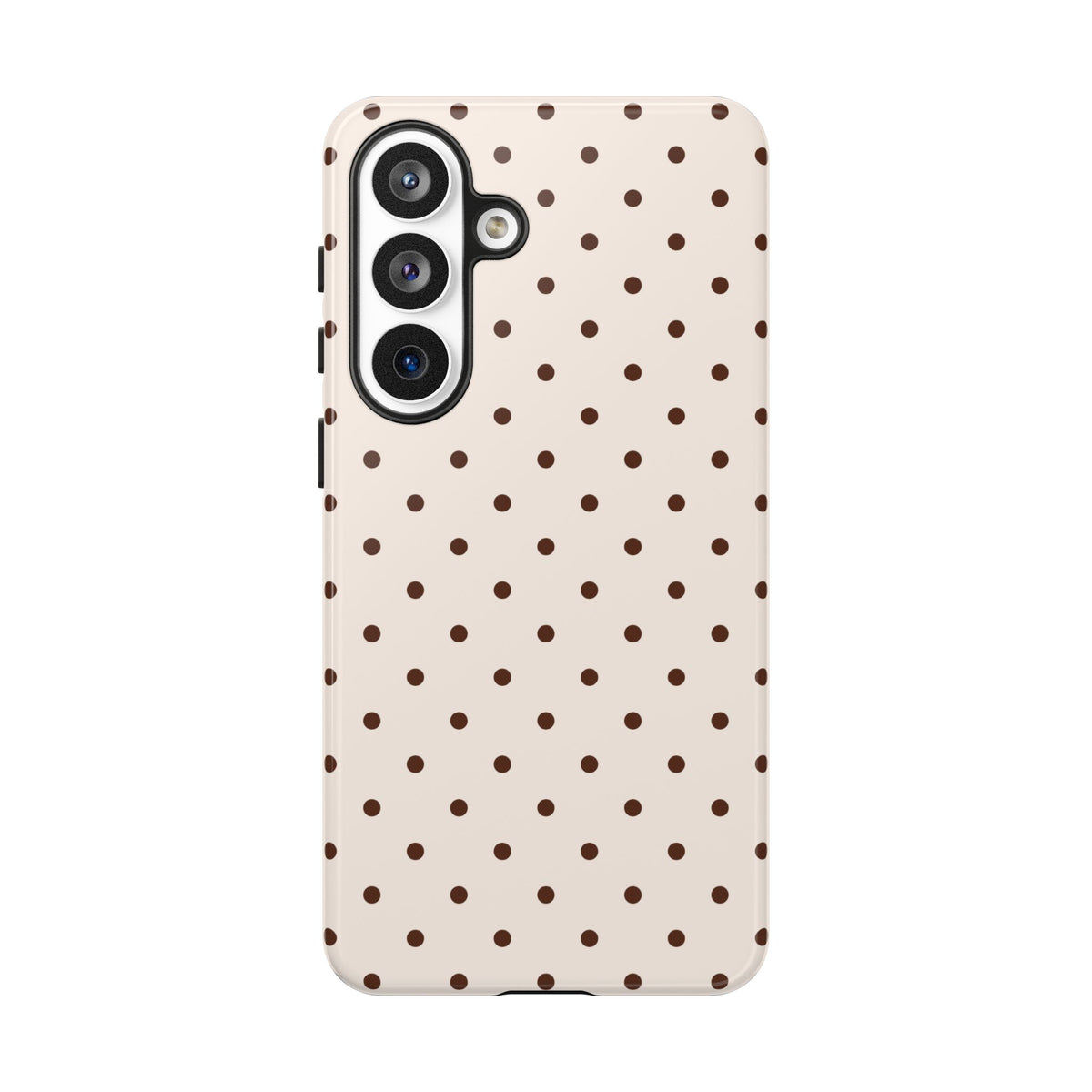 Vanilla Bean | Brown & Ivory Polka Dot Galaxy Case