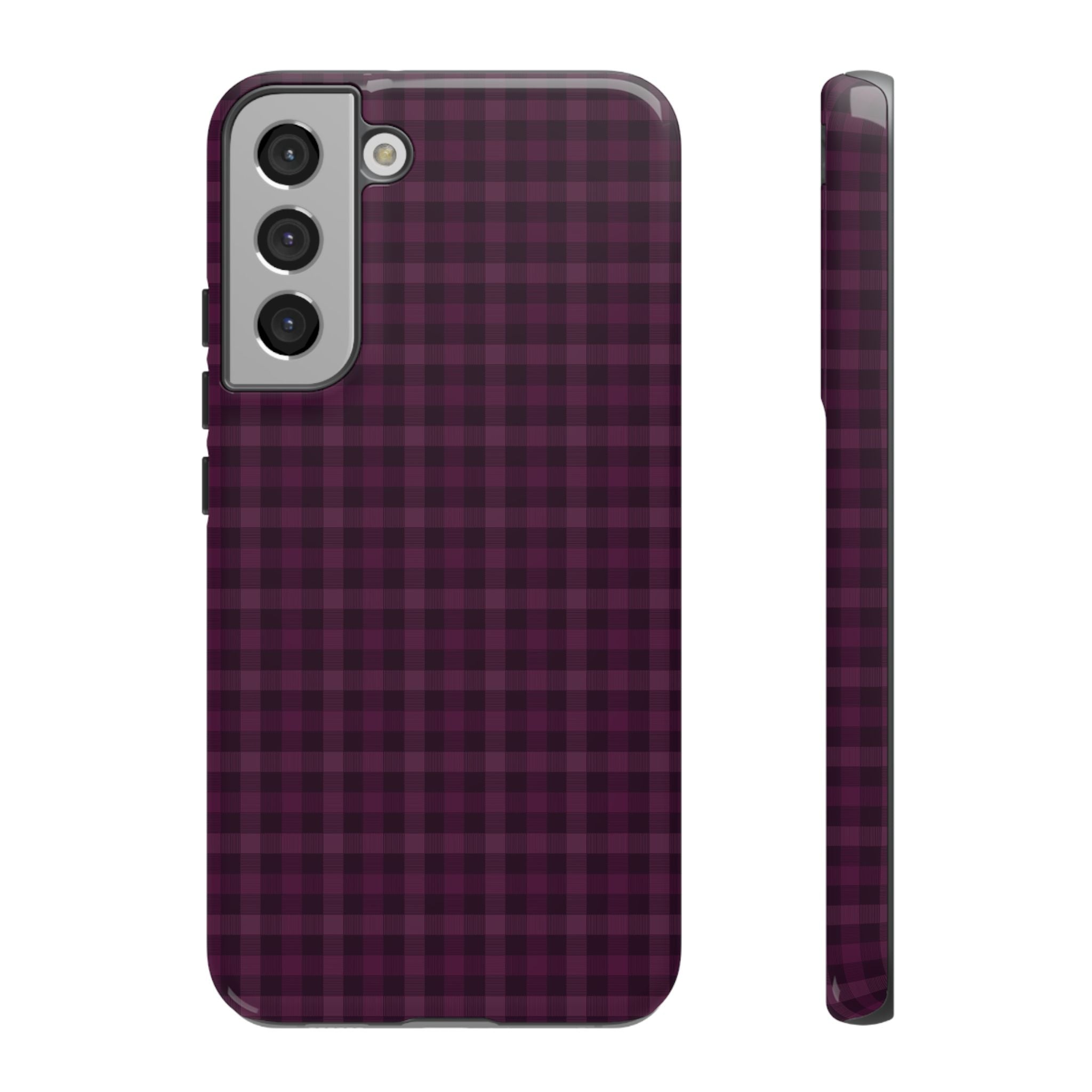 Plum Crush | Purple Plaid Galaxy Case