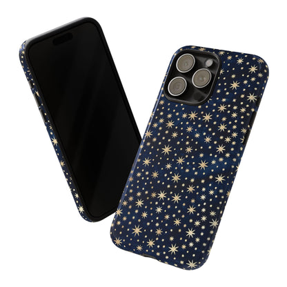 Coque rigide pour iPhone à motif ciel nocturne | ciel étoilé bleu