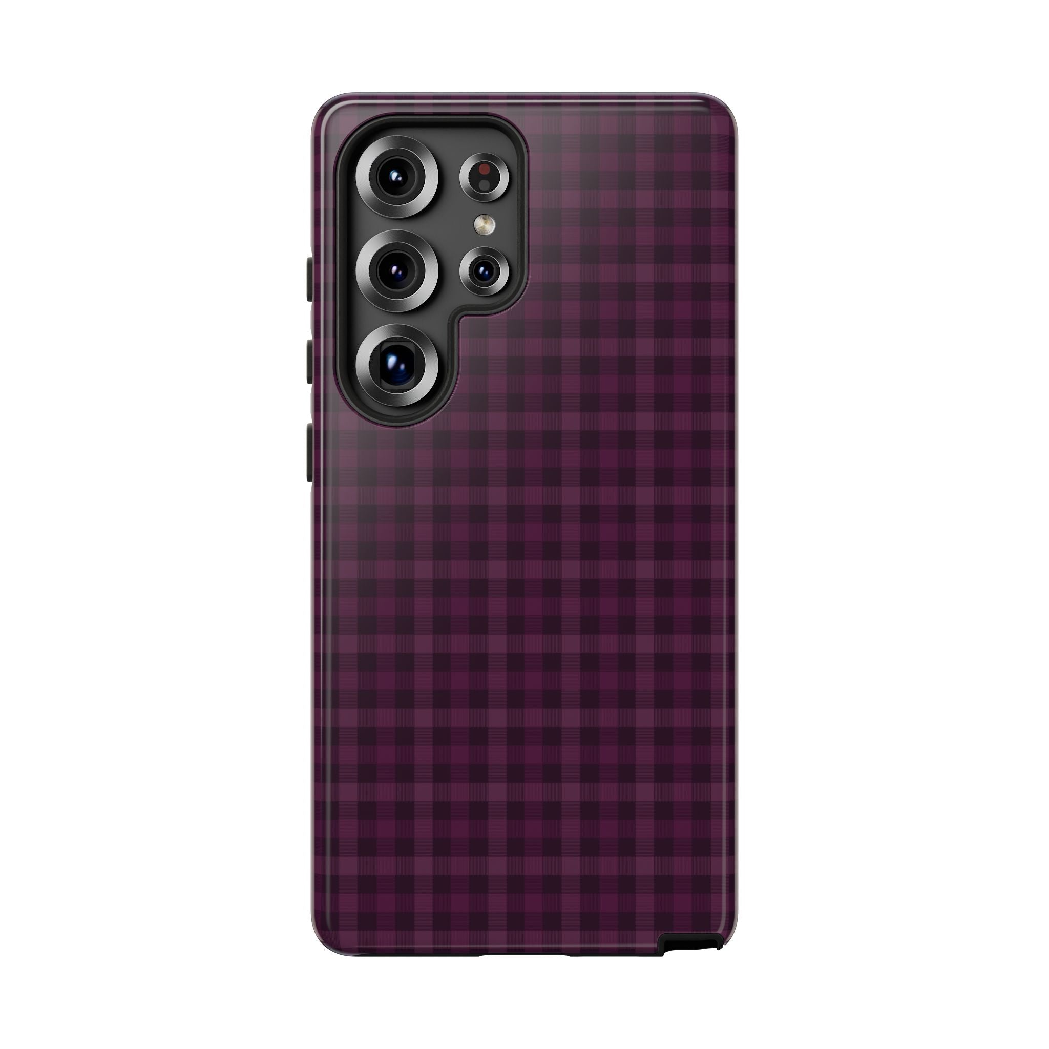 Plum Crush | Purple Plaid Galaxy Case