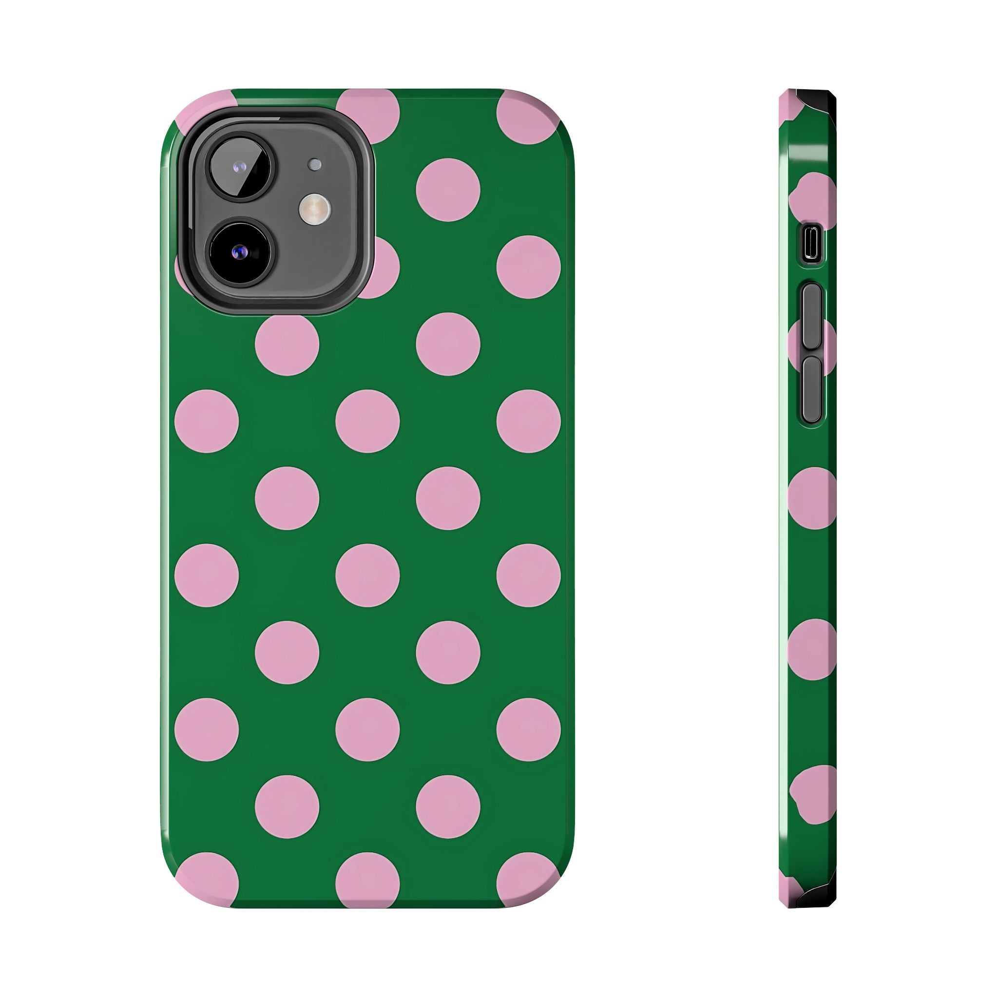 Dots Green Polka Dot iPhone Case