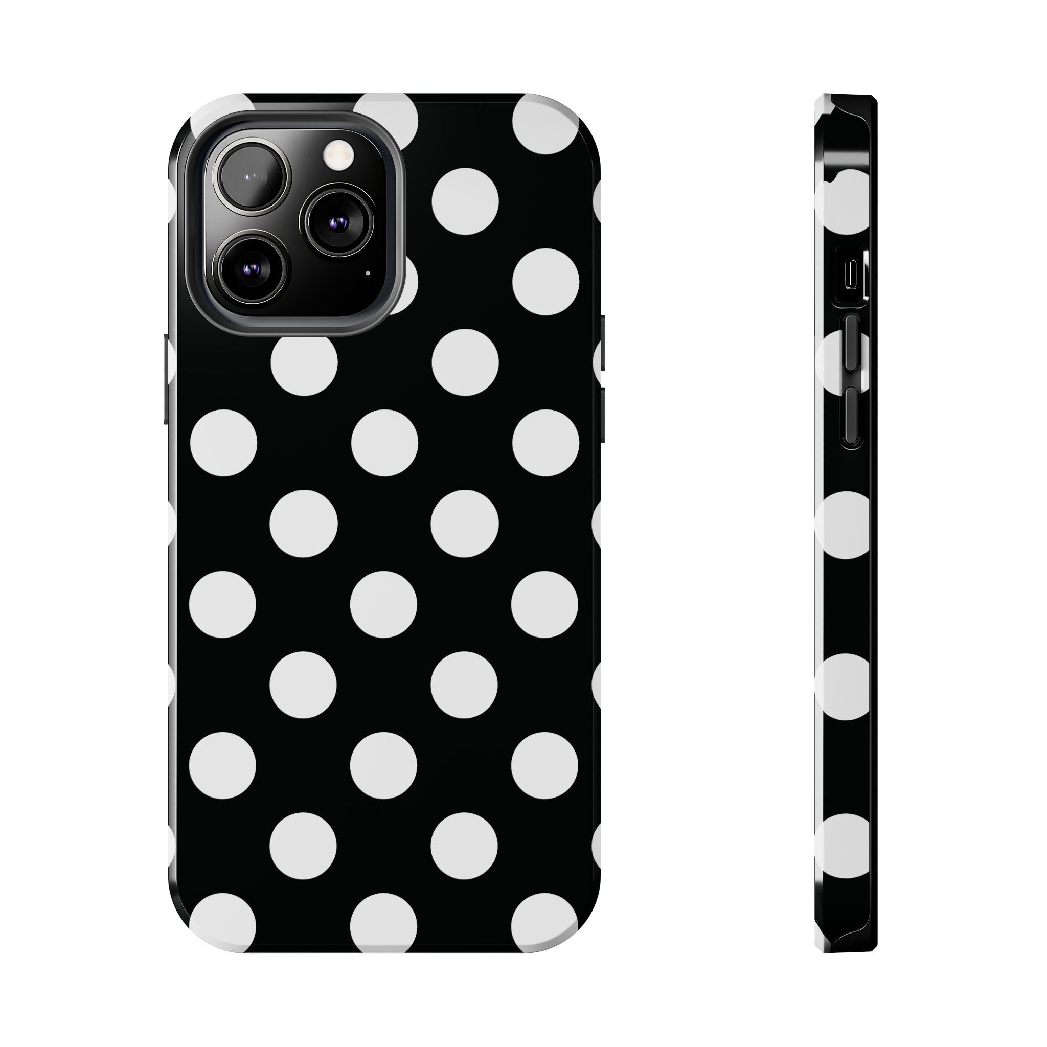 Polka Dots Black & White iPhone Case
