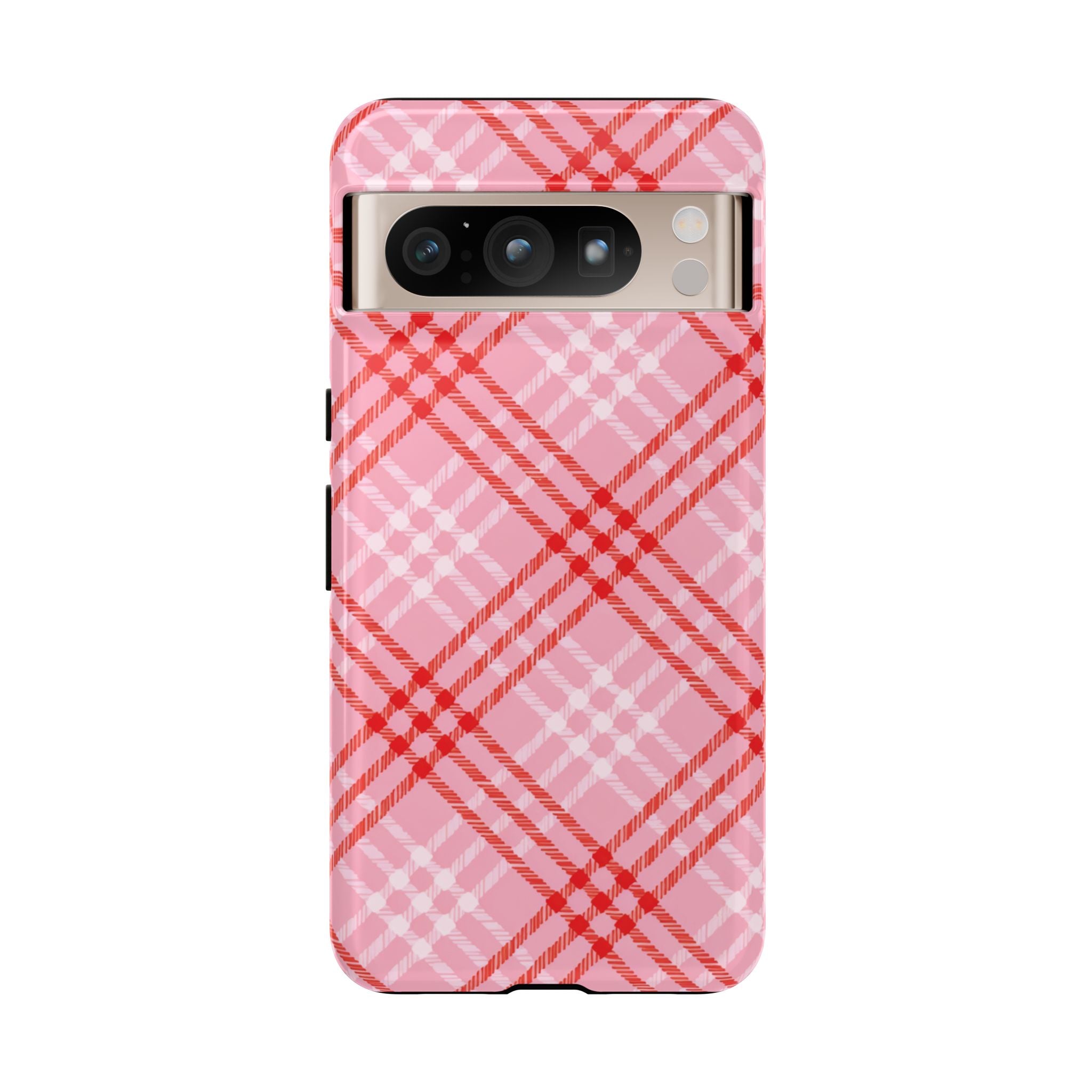 Chanelle Pink Plaid Pixel Case