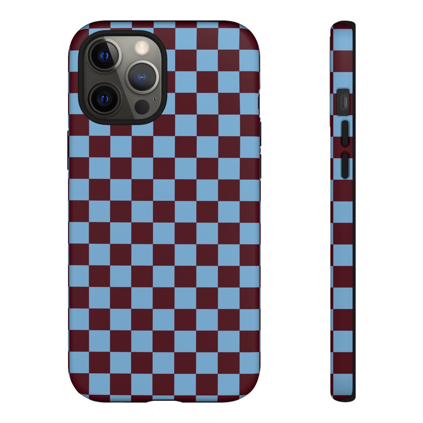 Checked Out | Blue & Brown Checkerboard Case