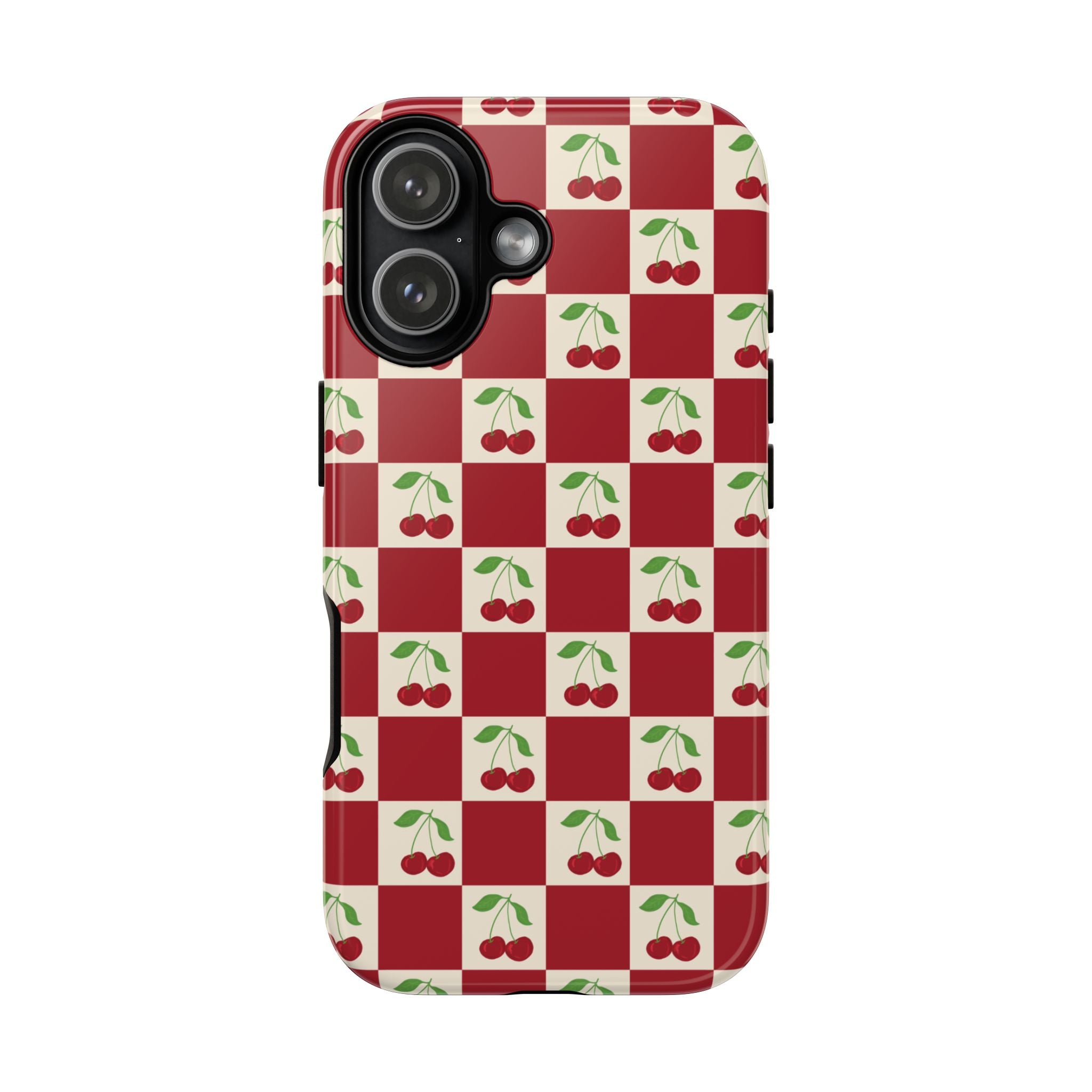 Cherry Check Phone Case