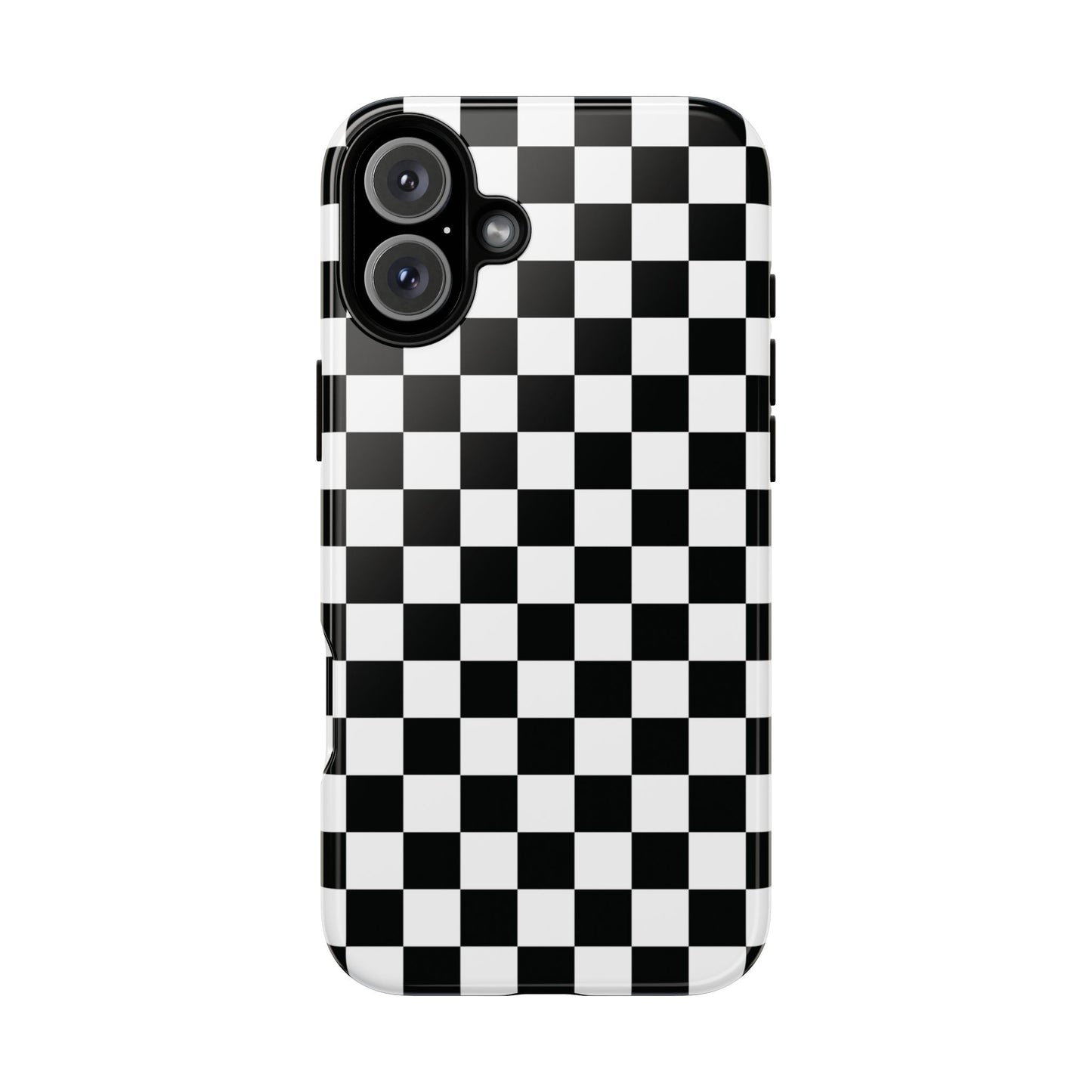 Funda para iPhone con diseño de cuadros en blanco y negro de Skater Girl