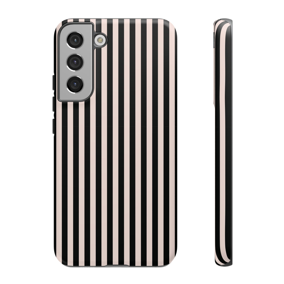 Stripe Tease | Pink & Black Striped Galaxy Case