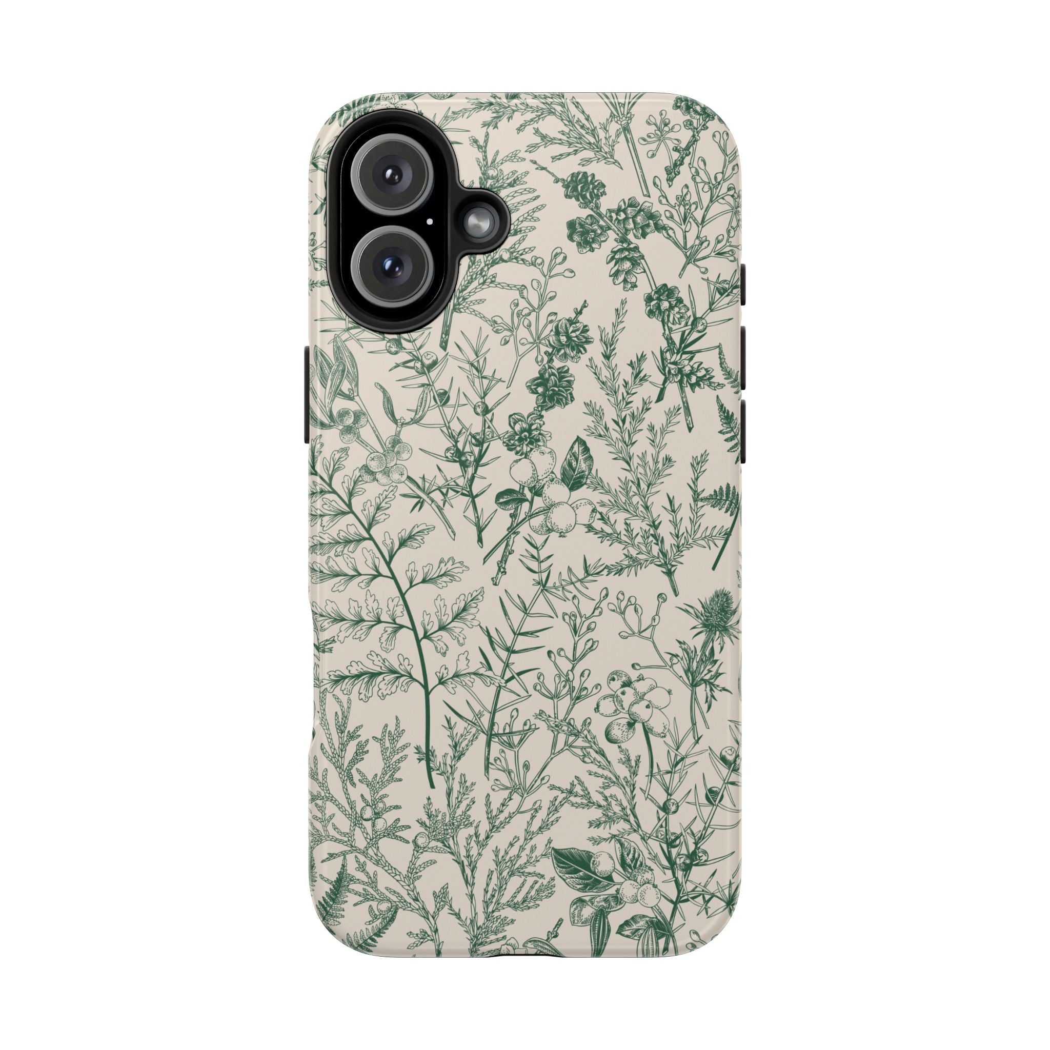 Sage Botanical Floral iPhone Case