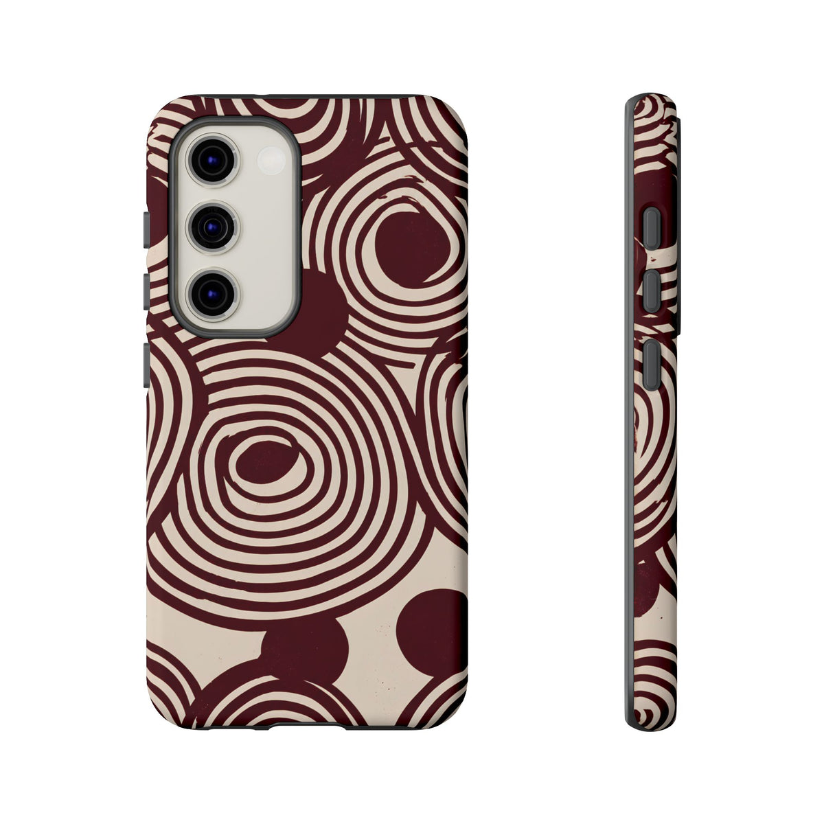 Retrograde | Burgundy Retro Geometric Galaxy Case