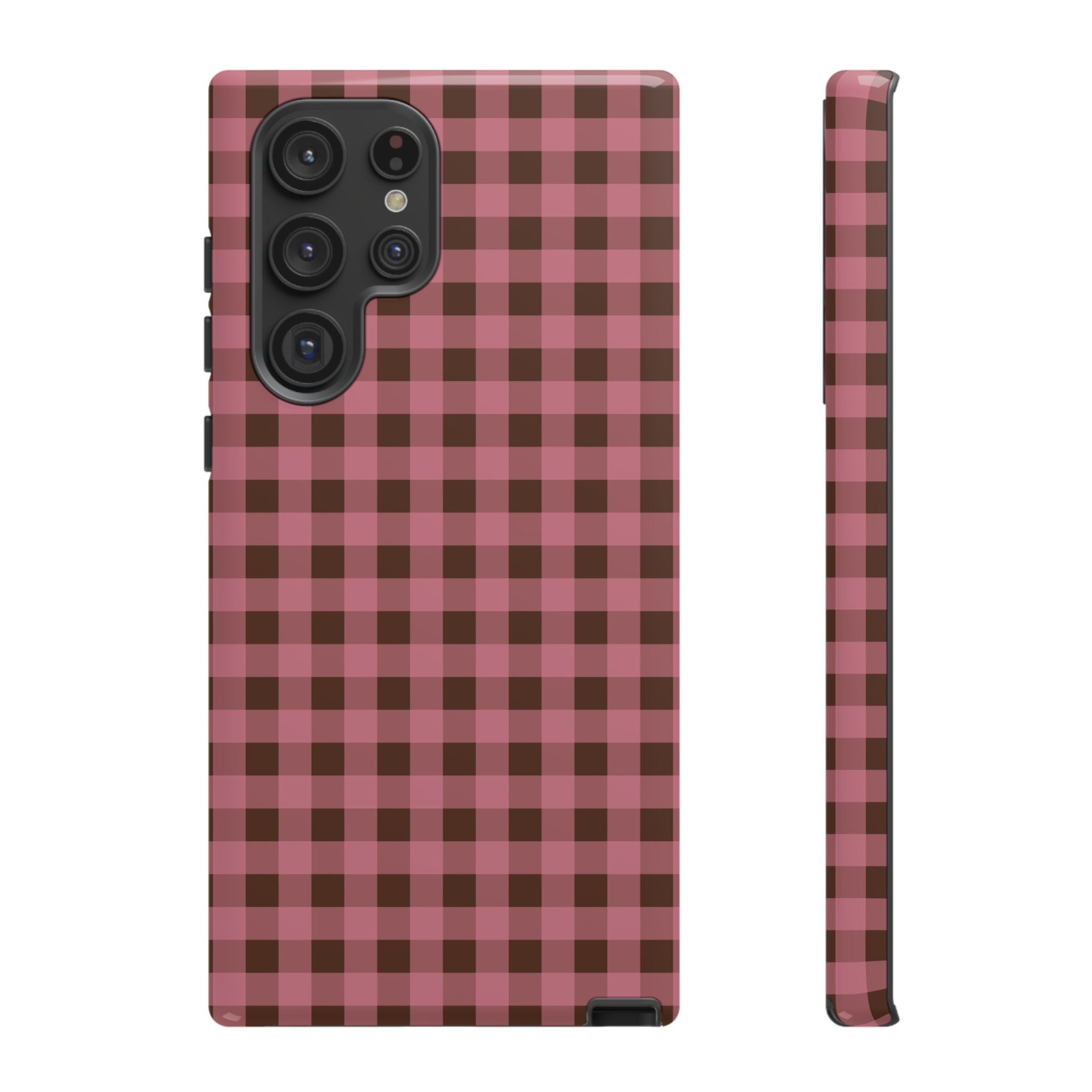 Rosy Gingham Phone Case