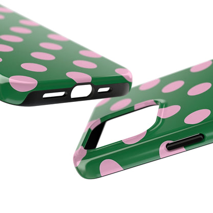 Dots | Green Polka Dot iPhone Case