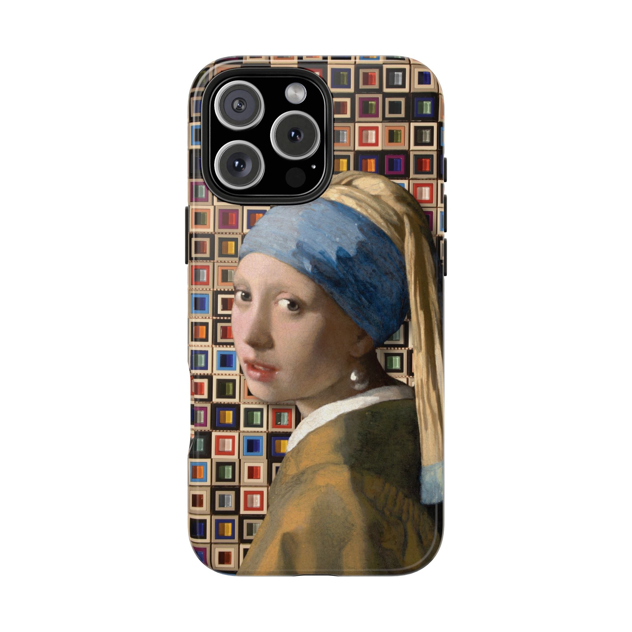 Girl with a Pearl Earring Collage iPhone Case