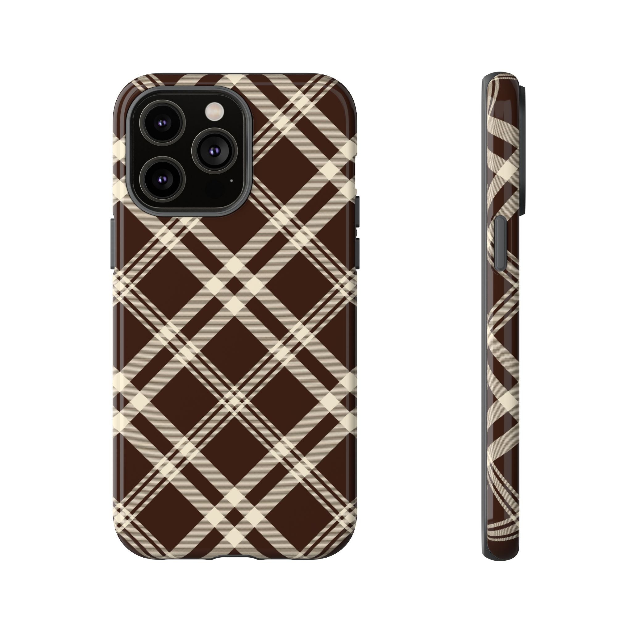 Mocha Plaid | iPhone Case