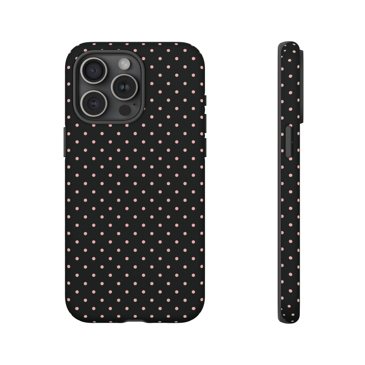 Polka Flirt | Pink & Black Polka Dot iPhone Case