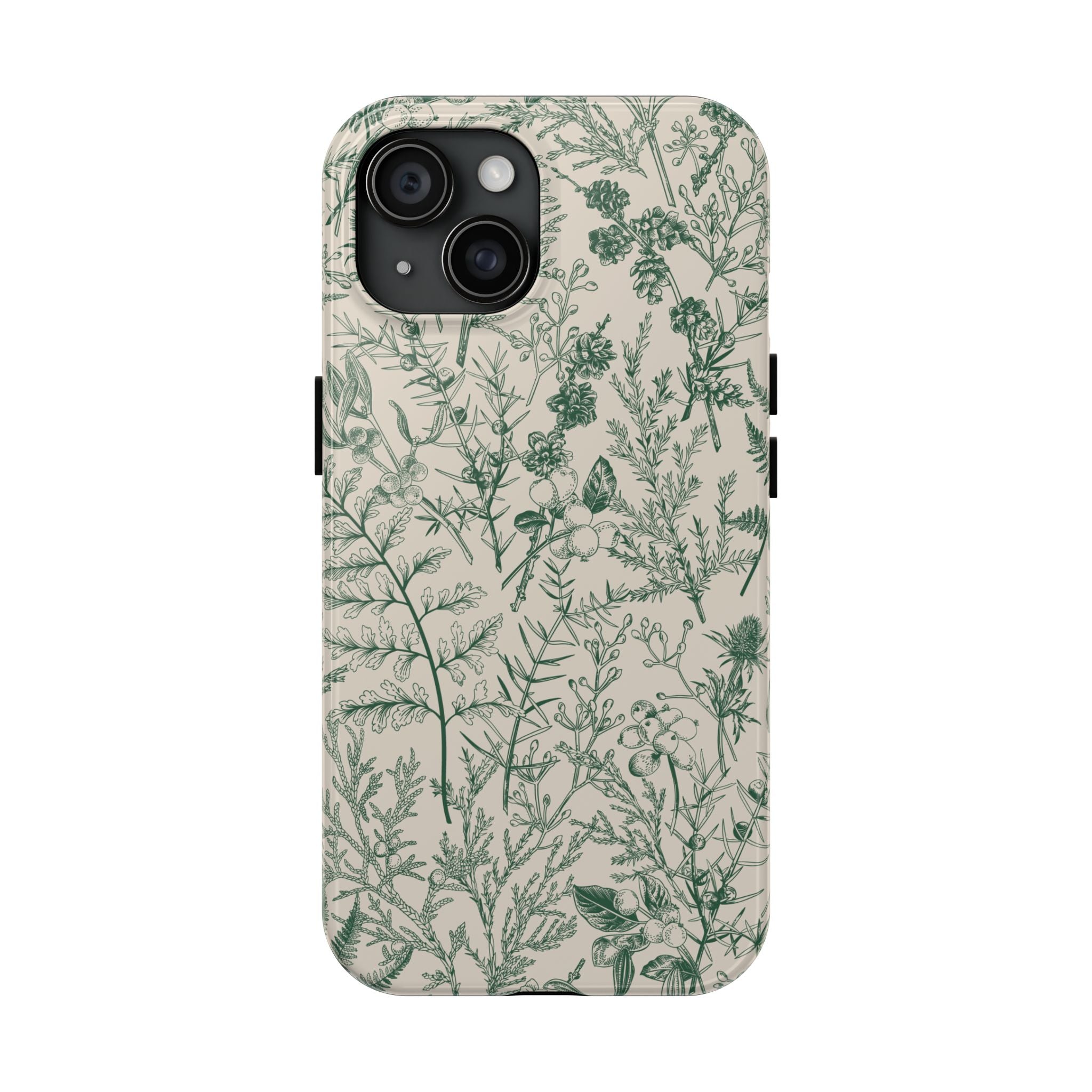 Sage Botanical Floral iPhone Case