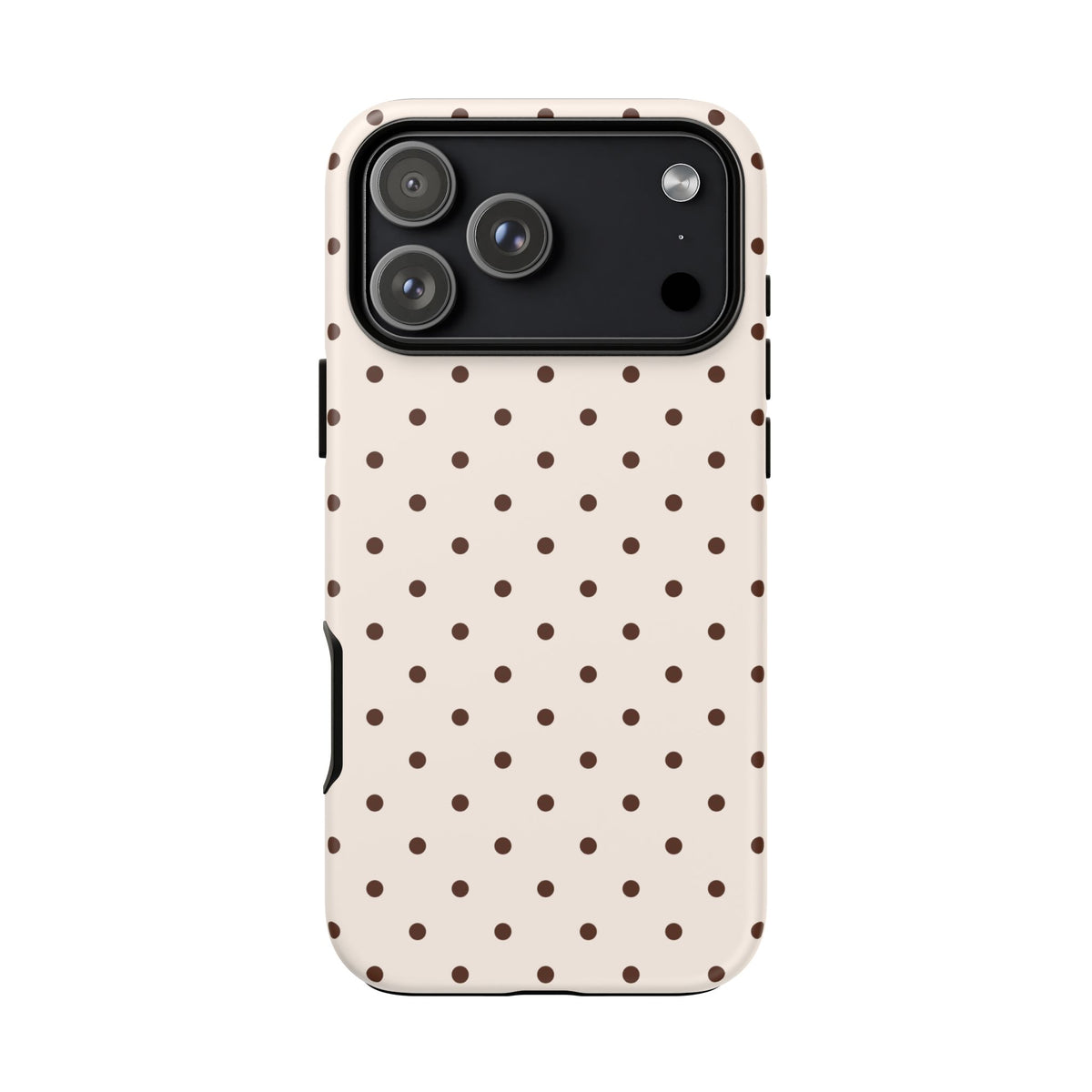 Vanilla Bean | Brown Polka Dot iPhone Case