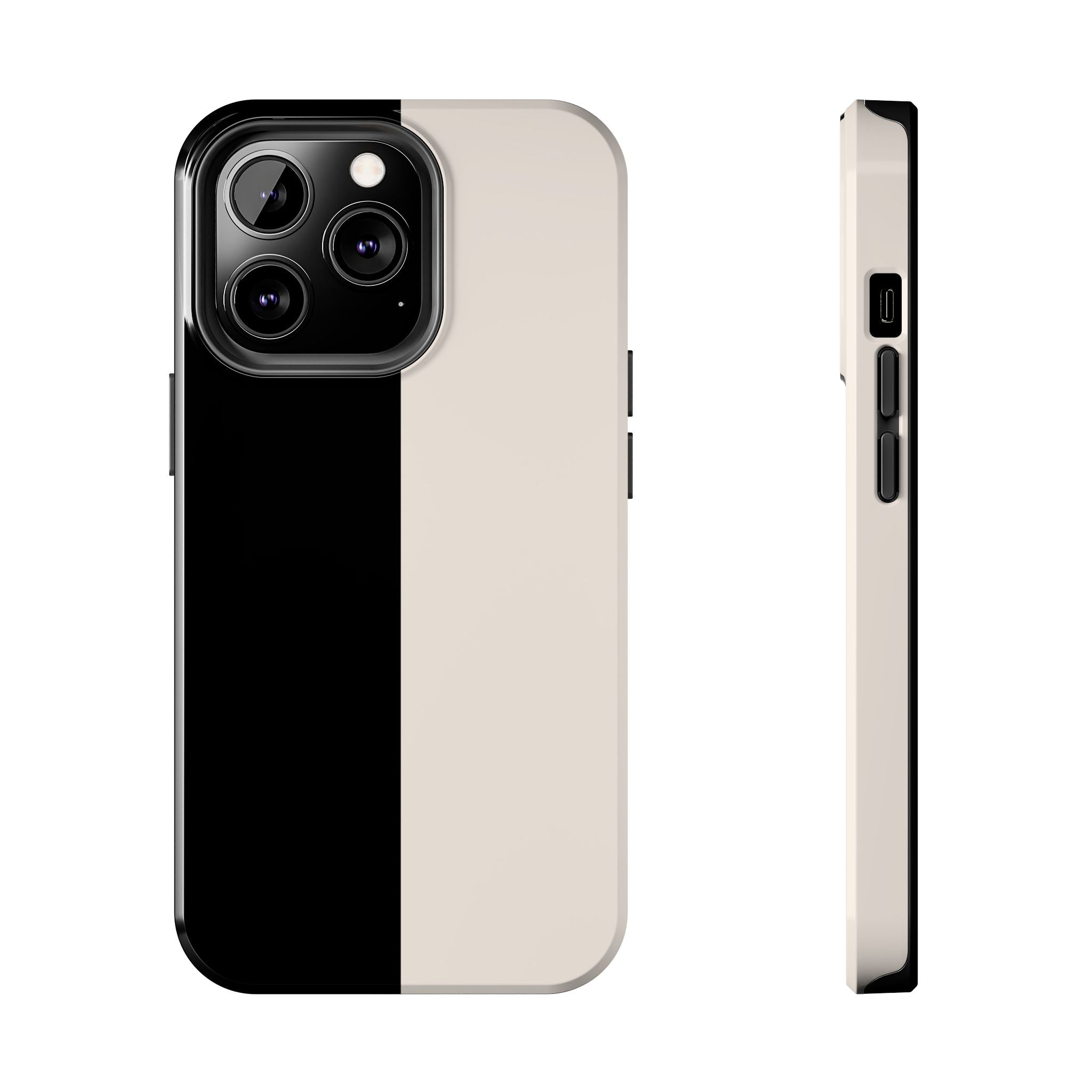 Split Decision Black & White iPhone Case