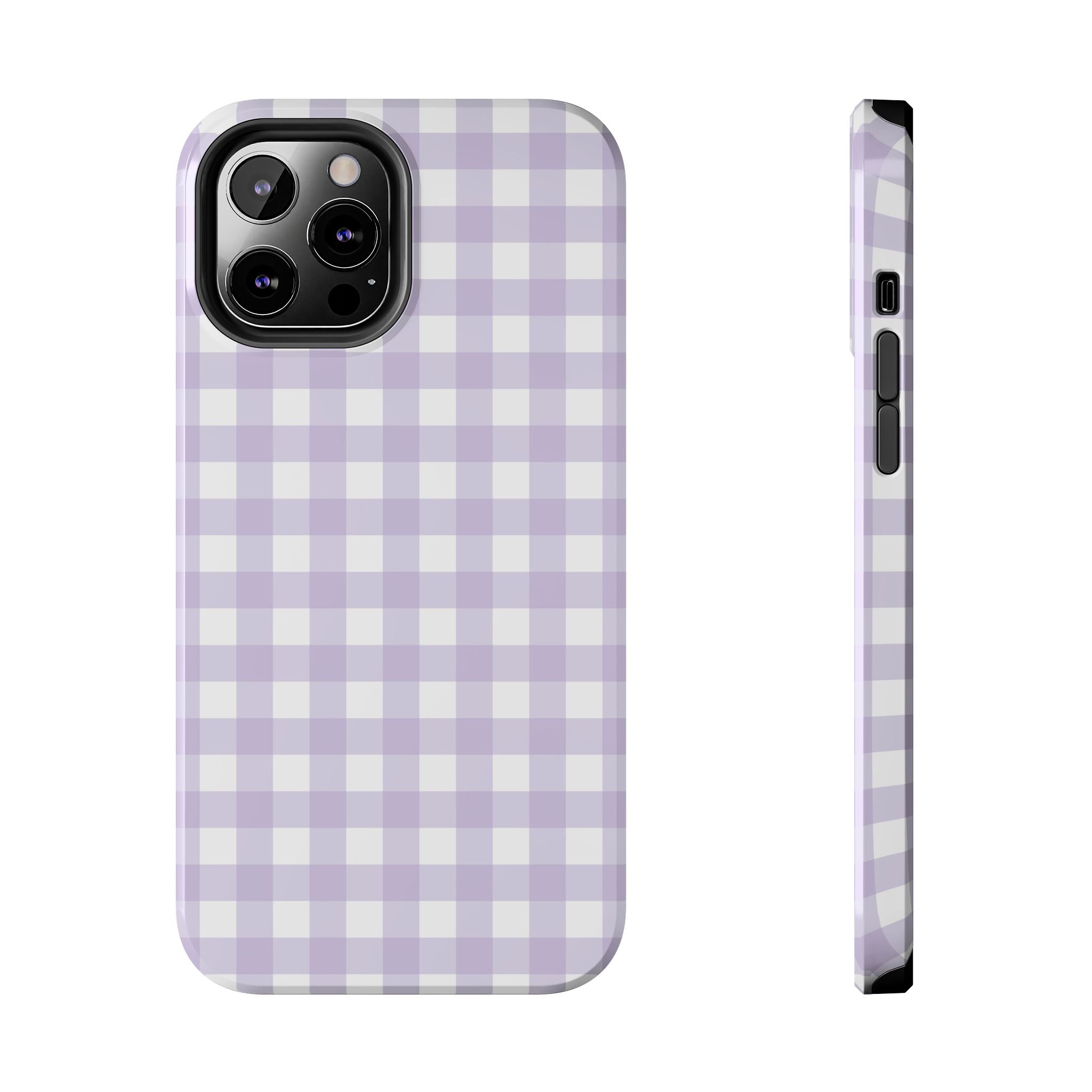 Purple Plaid Gingham Check iPhone Case